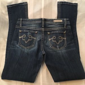 Rerock for Express Dark Blue Jeans. Size 8r.